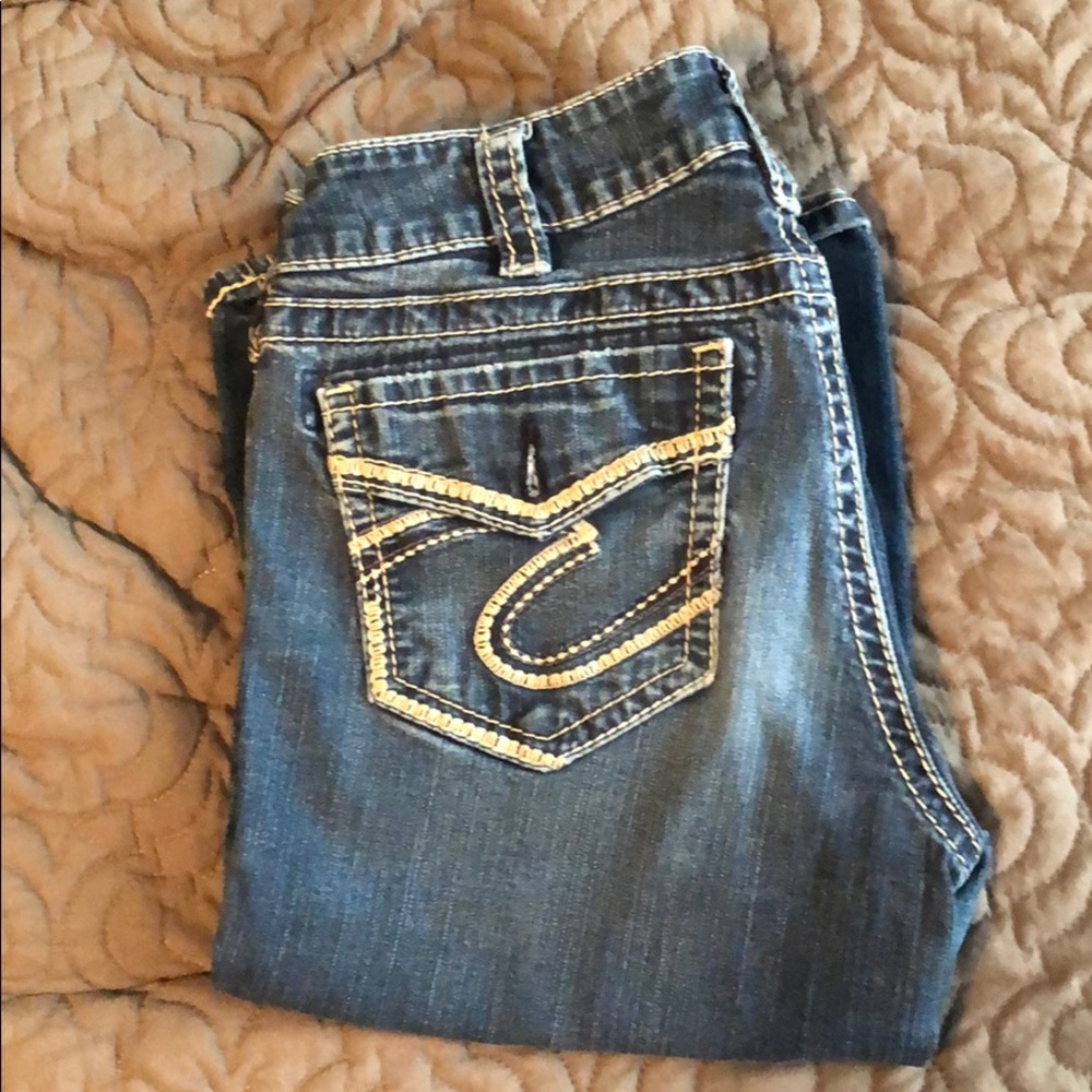 Silver Suki mid slim boot jeans, W30/L33